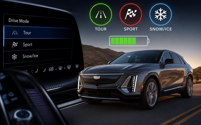 Do the Driving Modes in Cadillac Lyriq Offer Different Ranges or Battery Usages?